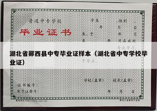 湖北省郧西县中专毕业证样本（湖北省中专学校毕业证）
