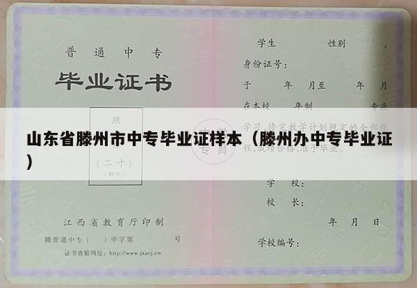 山东省滕州市中专毕业证样本（滕州办中专毕业证）