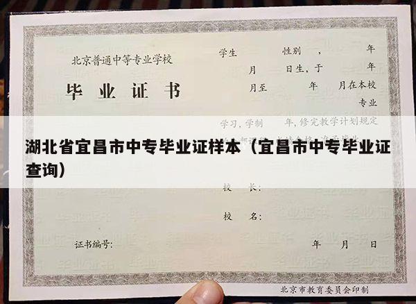 湖北省宜昌市中专毕业证样本（宜昌市中专毕业证查询）