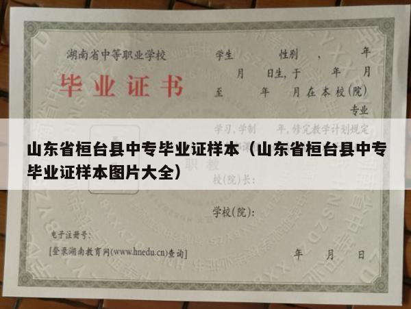 山东省桓台县中专毕业证样本（山东省桓台县中专毕业证样本图片大全）