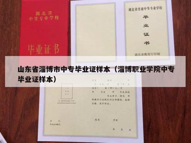 山东省淄博市中专毕业证样本（淄博职业学院中专毕业证样本）
