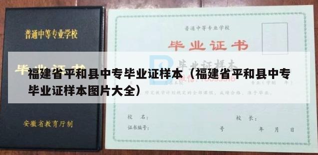 福建省平和县中专毕业证样本（福建省平和县中专毕业证样本图片大全）