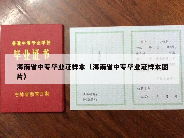 海南省中专毕业证样本（海南省中专毕业证样本图片）