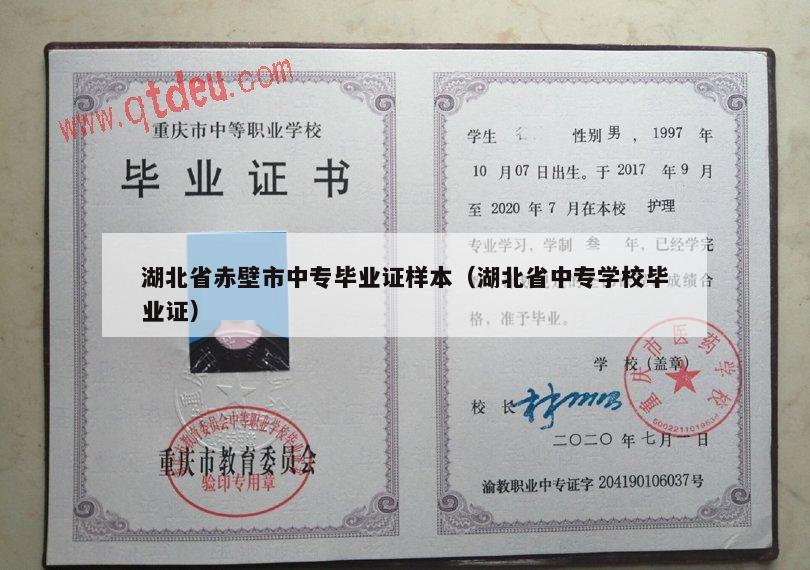 湖北省赤壁市中专毕业证样本（湖北省中专学校毕业证）