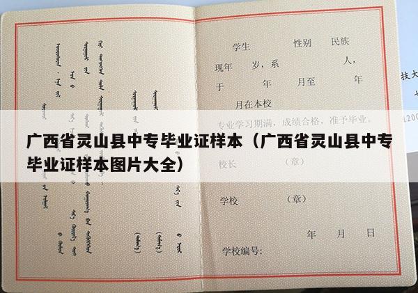 广西省灵山县中专毕业证样本（广西省灵山县中专毕业证样本图片大全）