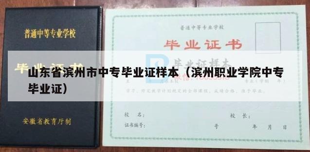 山东省滨州市中专毕业证样本（滨州职业学院中专毕业证）