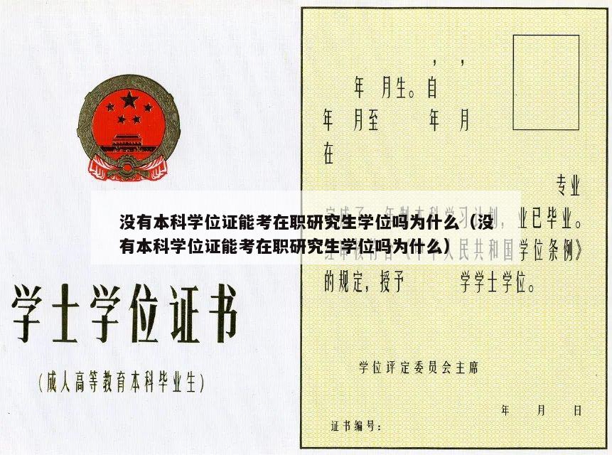 没有本科学位证能考在职研究生学位吗为什么（没有本科学位证能考在职研究生学位吗为什么）