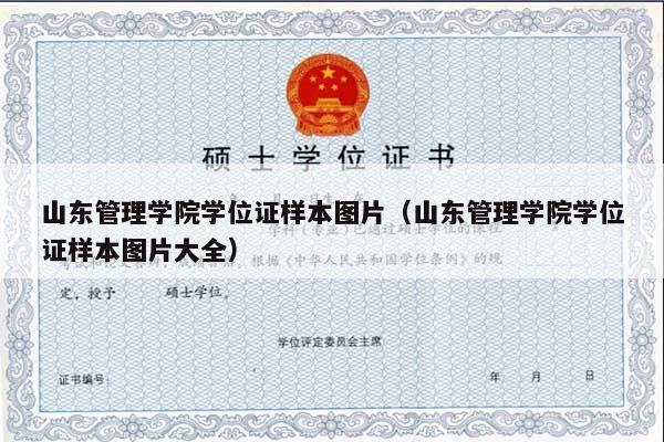 山东管理学院学位证样本图片（山东管理学院学位证样本图片大全）