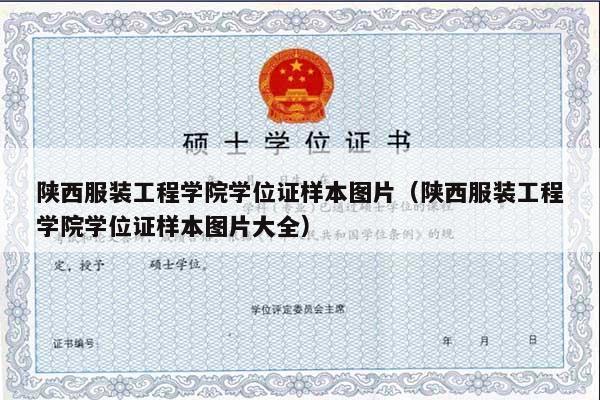陕西服装工程学院学位证样本图片（陕西服装工程学院学位证样本图片大全）