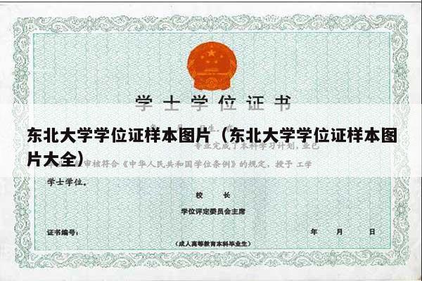 东北大学学位证样本图片（东北大学学位证样本图片大全）