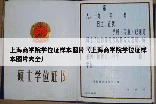 上海商学院学位证样本图片（上海商学院学位证样本图片大全）