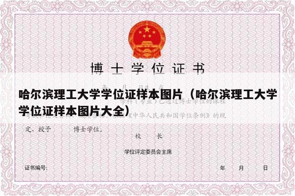 哈尔滨理工大学学位证样本图片（哈尔滨理工大学学位证样本图片大全）