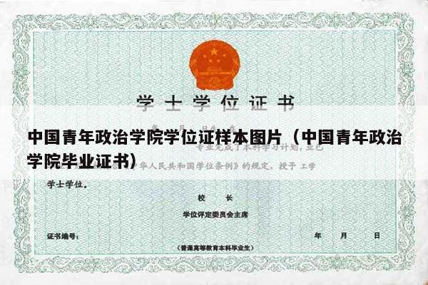中国青年政治学院学位证样本图片（中国青年政治学院毕业证书）