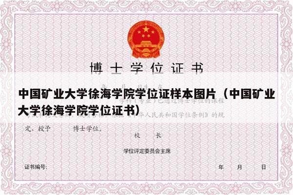 中国矿业大学徐海学院学位证样本图片（中国矿业大学徐海学院学位证书）