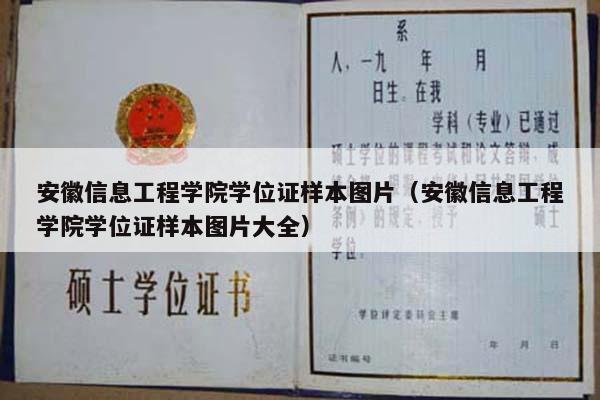 安徽信息工程学院学位证样本图片（安徽信息工程学院学位证样本图片大全）