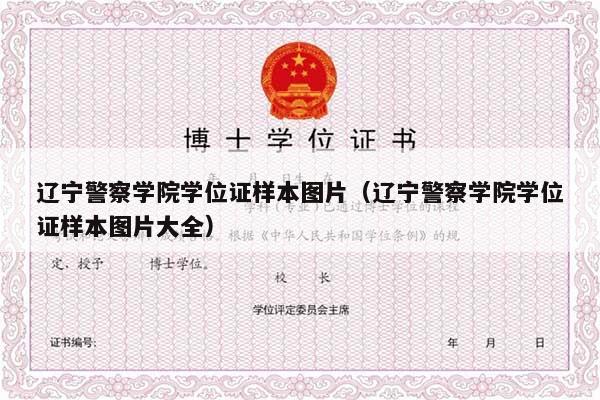 辽宁警察学院学位证样本图片（辽宁警察学院学位证样本图片大全）