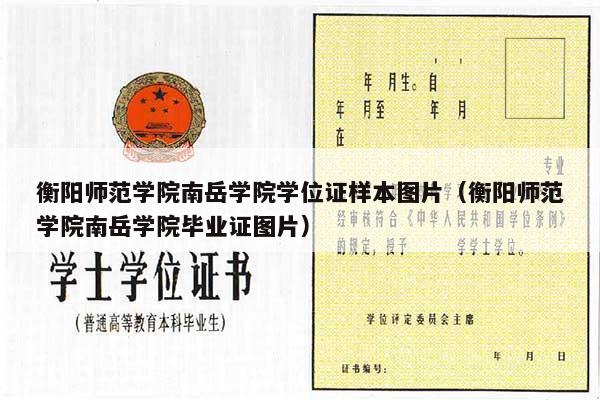 衡阳师范学院南岳学院学位证样本图片（衡阳师范学院南岳学院毕业证图片）