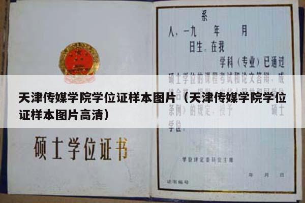天津传媒学院学位证样本图片（天津传媒学院学位证样本图片高清）