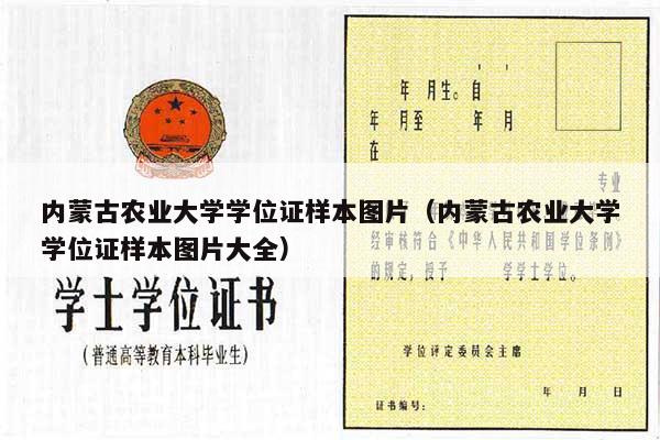 内蒙古农业大学学位证样本图片（内蒙古农业大学学位证样本图片大全）