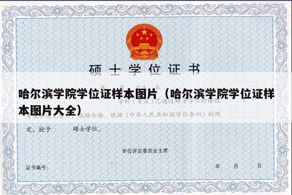 哈尔滨学院学位证样本图片（哈尔滨学院学位证样本图片大全）