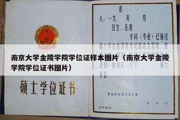 南京大学金陵学院学位证样本图片（南京大学金陵学院学位证书图片）
