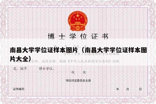 南昌大学学位证样本图片（南昌大学学位证样本图片大全）