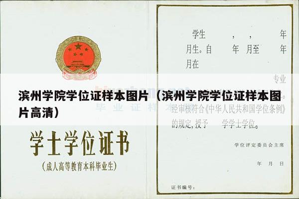 滨州学院学位证样本图片（滨州学院学位证样本图片高清）