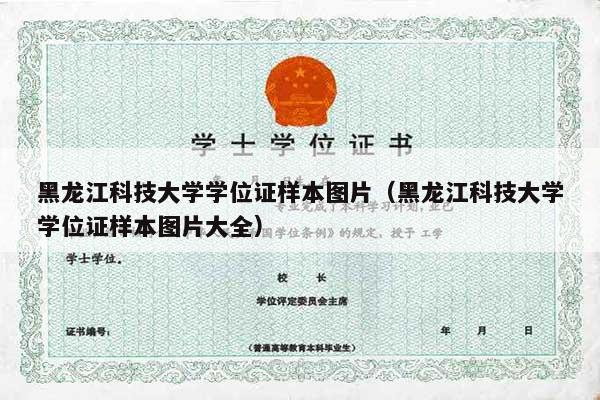 黑龙江科技大学学位证样本图片（黑龙江科技大学学位证样本图片大全）