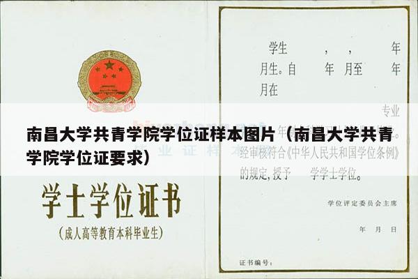 南昌大学共青学院学位证样本图片（南昌大学共青学院学位证要求）