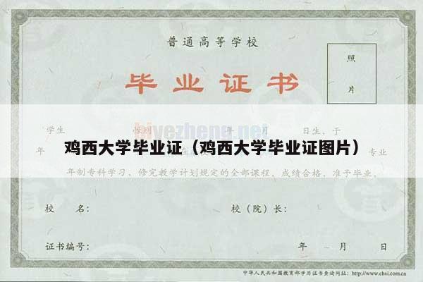 鸡西大学毕业证（鸡西大学毕业证图片）