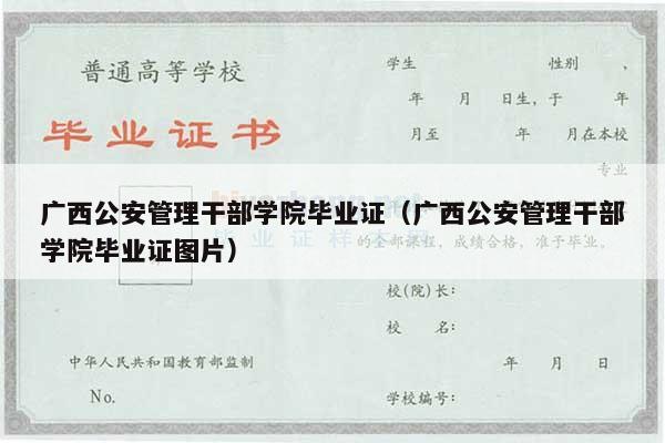 广西公安管理干部学院毕业证（广西公安管理干部学院毕业证图片）