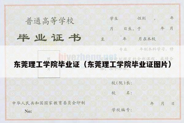 东莞理工学院毕业证（东莞理工学院毕业证图片）
