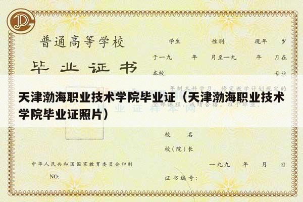 天津渤海职业技术学院毕业证（天津渤海职业技术学院毕业证照片）