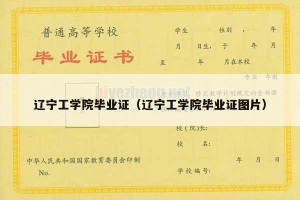 辽宁工学院毕业证（辽宁工学院毕业证图片）