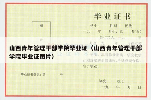 山西青年管理干部学院毕业证（山西青年管理干部学院毕业证图片）