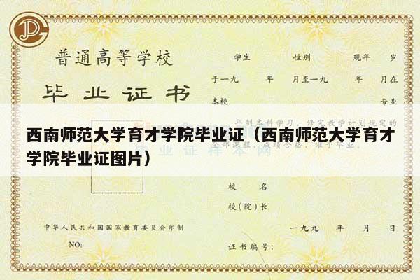 西南师范大学育才学院毕业证（西南师范大学育才学院毕业证图片）