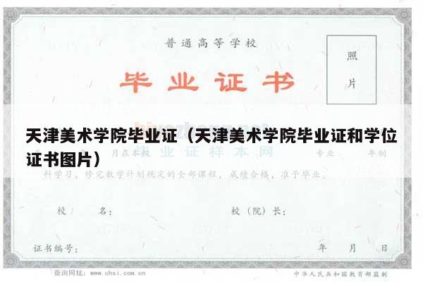 天津美术学院毕业证（天津美术学院毕业证和学位证书图片）
