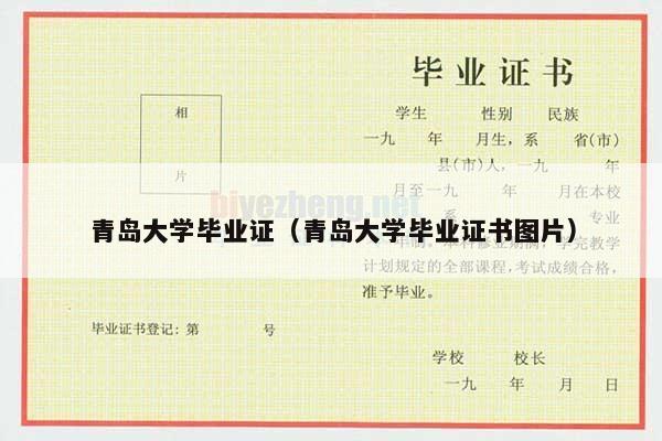 青岛大学毕业证（青岛大学毕业证书图片）