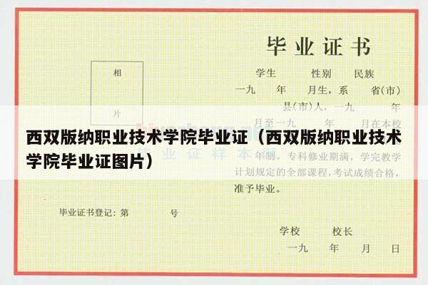 西双版纳职业技术学院毕业证（西双版纳职业技术学院毕业证图片）