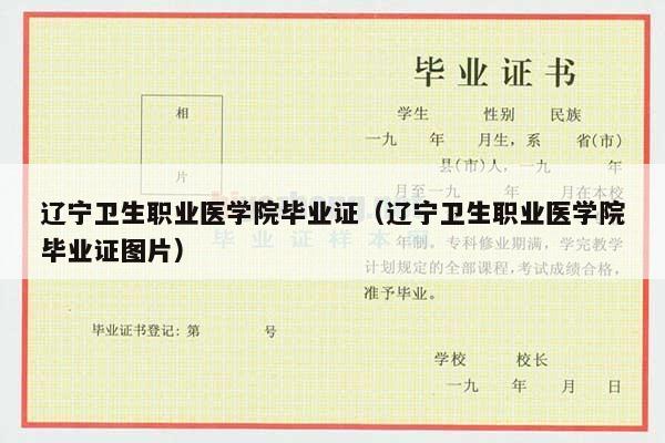 辽宁卫生职业医学院毕业证（辽宁卫生职业医学院毕业证图片）
